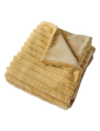 Plaid SELA imitiation fourrure et flanelle