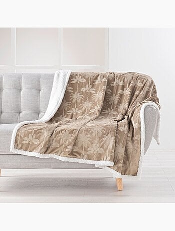 Plaid sherpa 125x150 finition velours imprimé