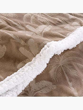 Plaid sherpa 125x150 finition velours imprimé