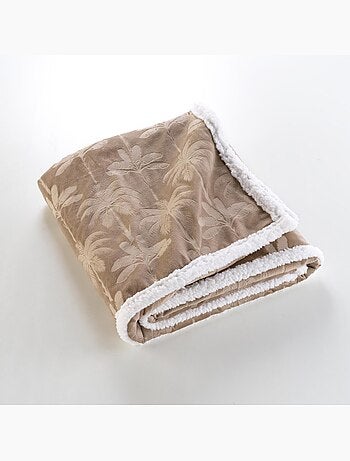 Plaid sherpa 125x150 finition velours imprimé