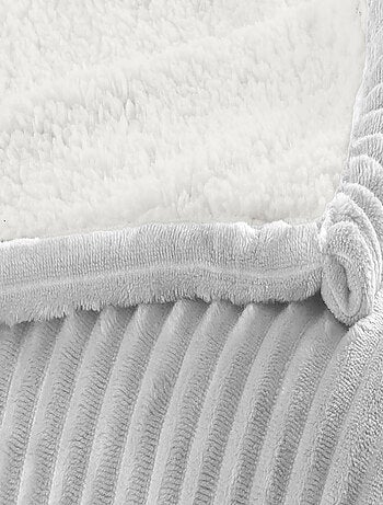 Plaid Sherpa 130x170 cm - Doublé imitation mouton retourné - Tout doux et bien chaud
