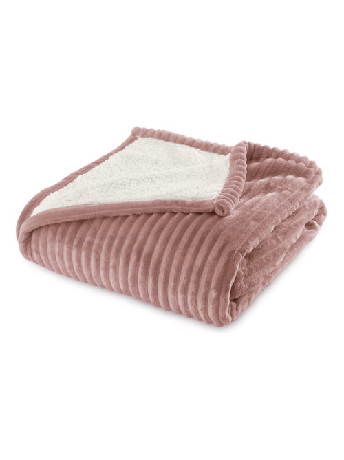 Plaid Sherpa 130x170 cm - Doublé imitation mouton retourné - Tout doux et bien chaud - Kiabi Plaid Sherpa 130x170 cm - Doublé imitation mouton retourné - Tout doux et bien chaud - Kiabi