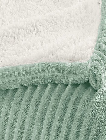 Plaid Sherpa 130x170 cm - Doublé imitation mouton retourné - Tout doux et bien chaud