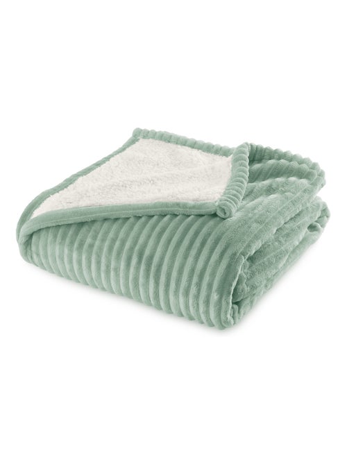 Plaid Sherpa 130x170 cm - Doublé imitation mouton retourné - Tout doux et bien chaud - Kiabi Plaid Sherpa 130x170 cm - Doublé imitation mouton retourné - Tout doux et bien chaud - Kiabi