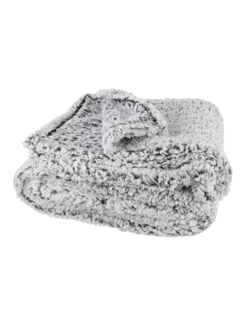 Plaid sherpa collection CHLOE Gris - Kiabi