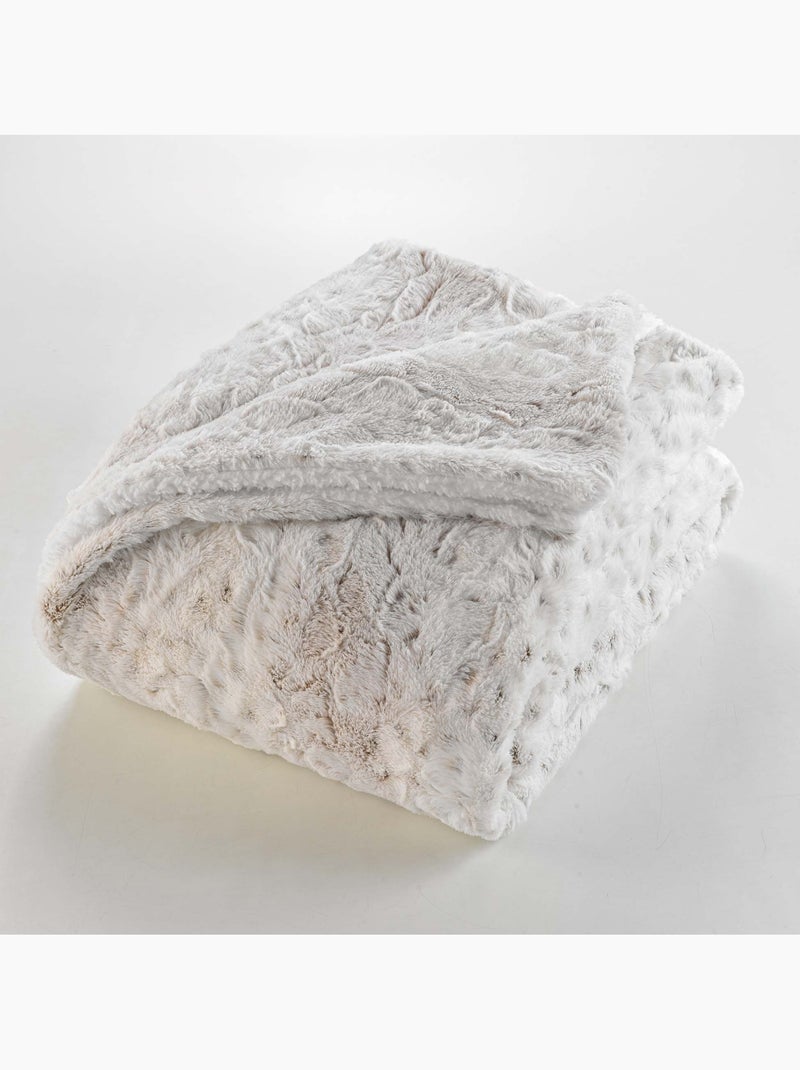Plaid sherpa Collection Douceur alaska Bois naturel - Kiabi