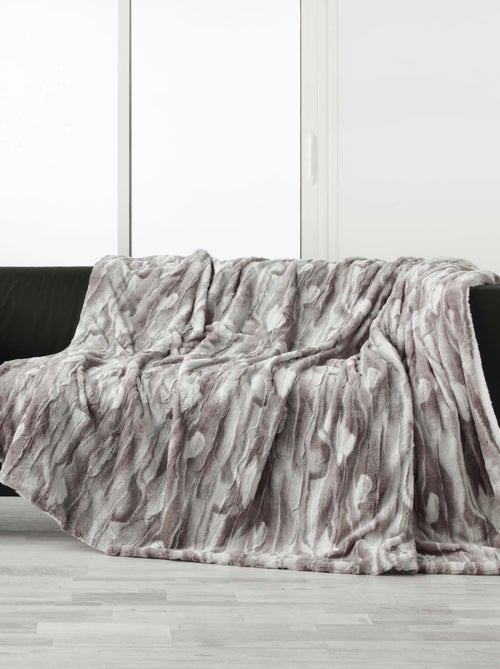Plaid sherpa Douceur caribou - Kiabi