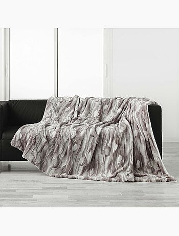 Plaid sherpa douceur caribou