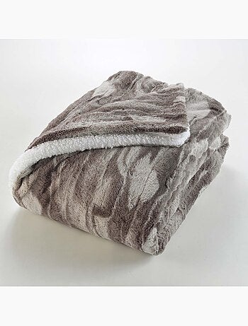 Plaid sherpa douceur caribou