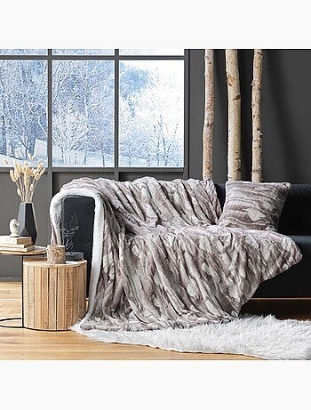 Plaid sherpa douceur caribou