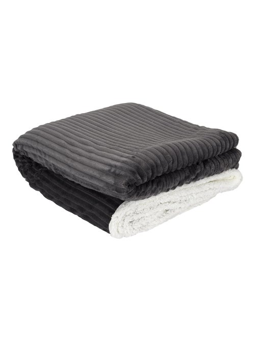 Plaid SHERPA en flanelle côtelé - Kiabi