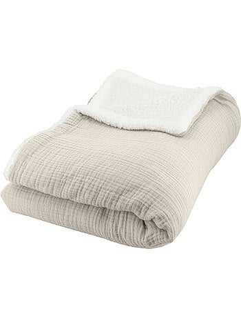 Plaid sherpa et gaze de coton