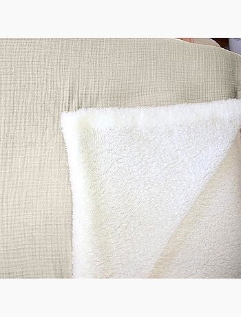 Plaid sherpa et gaze de coton