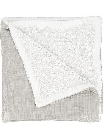 Plaid sherpa et gaze de coton