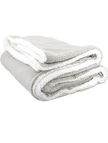 Plaid sherpa et gaze de coton