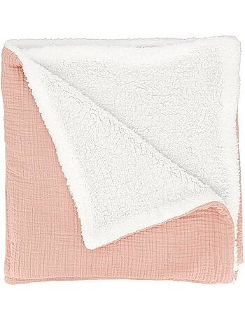 Plaid sherpa et gaze de coton