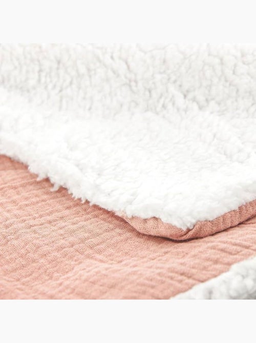 Plaid sherpa et gaze de coton - Kiabi Plaid sherpa et gaze de coton - Kiabi