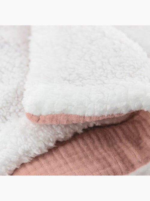 Plaid sherpa et gaze de coton - Kiabi Plaid sherpa et gaze de coton - Kiabi