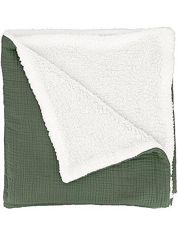 Plaid sherpa et gaze de coton