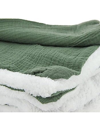 Plaid sherpa et gaze de coton