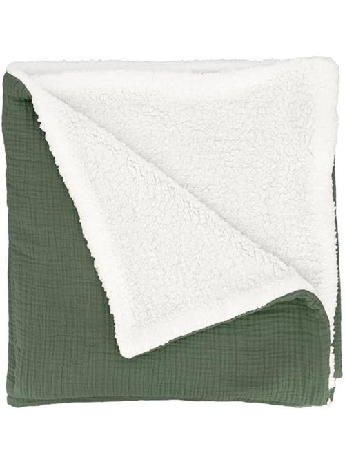 Plaid sherpa et gaze de coton - Kiabi Plaid sherpa et gaze de coton - Kiabi