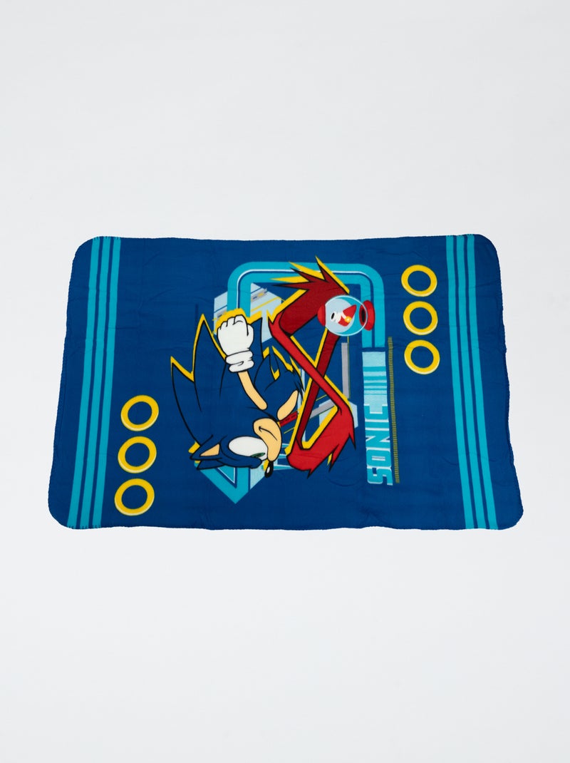 Plaid 'Sonic' en polaire Bleu - Kiabi