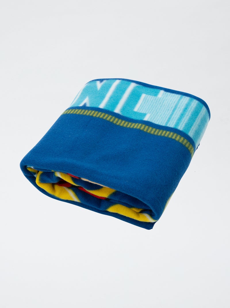 Plaid 'Sonic' en polaire Bleu - Kiabi