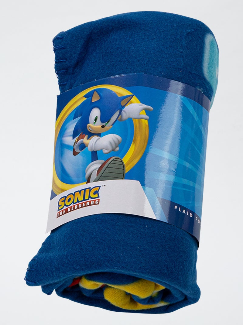 Plaid 'Sonic' en polaire Bleu - Kiabi