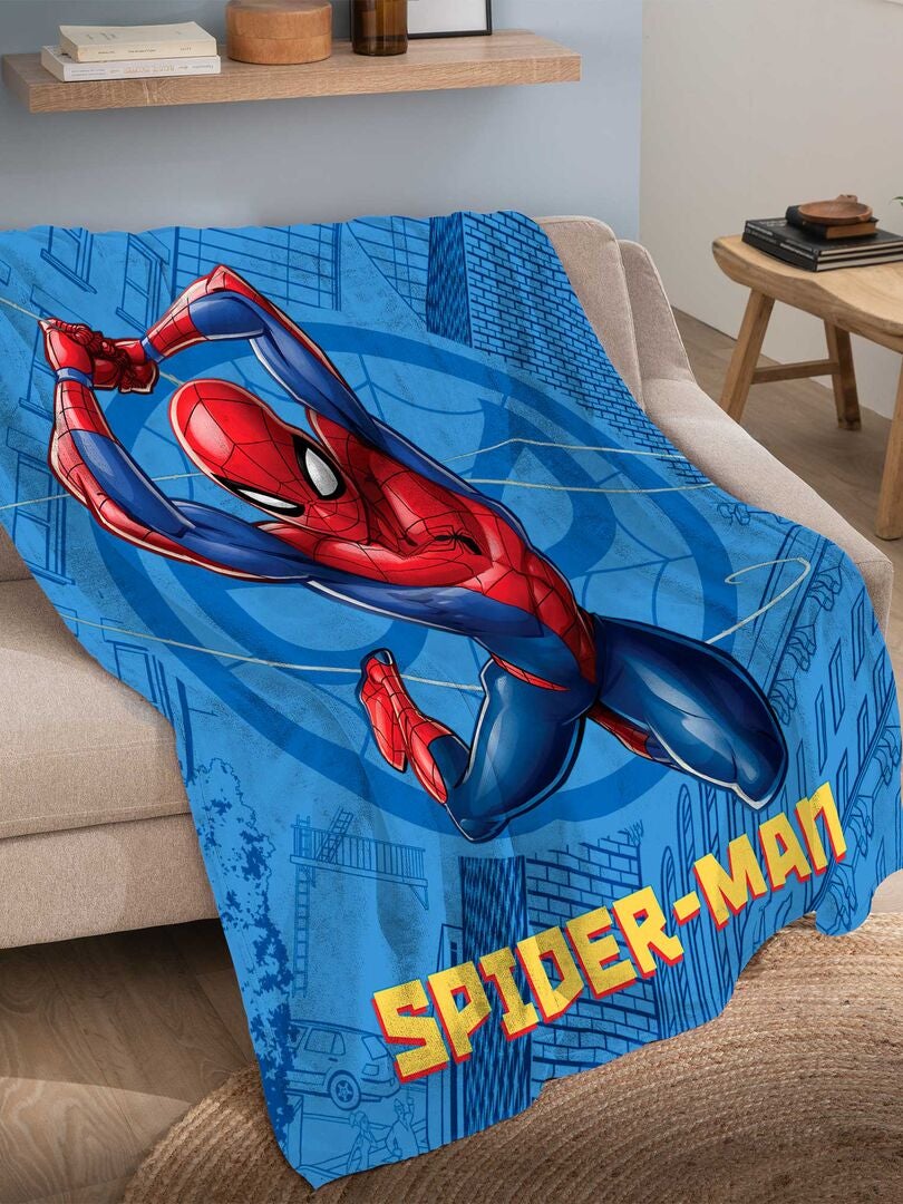 Plaid 'Spider-Man' bleu/rouge - Kiabi