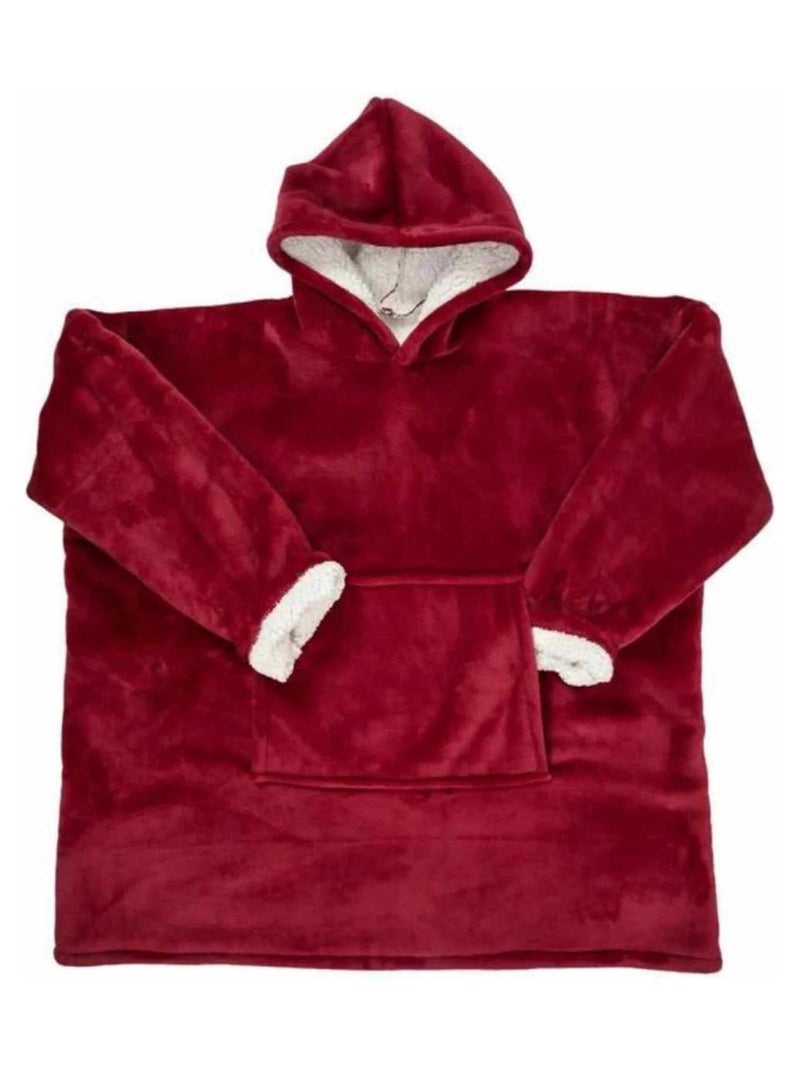 Plaid sweat à capuche "Sweaty" Jean Louis Scherrer - Rouge Rouge - Kiabi