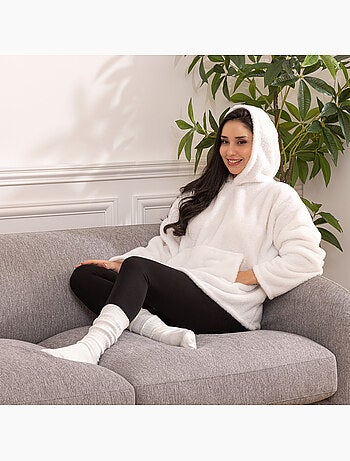 Plaid sweatshirt capuche flanelle TEDDY
