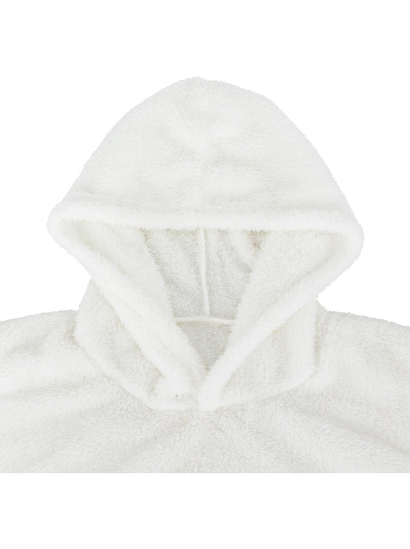 Plaid sweatshirt capuche flanelle TEDDY Blanc - Kiabi