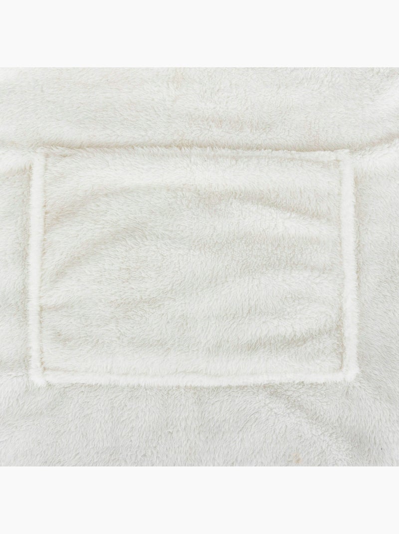 Plaid sweatshirt capuche flanelle TEDDY Blanc - Kiabi