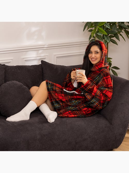 Plaid sweatshirt capuche HOODIE - Kiabi