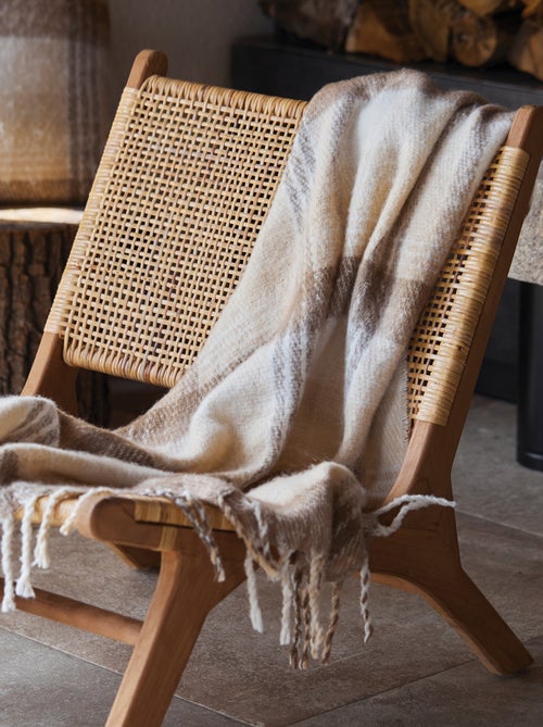 Plaid tartan Ecossais  - Effet mohair - Kiabi