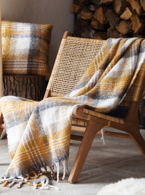 Plaid tartan Ecossais  - Effet mohair - Kiabi