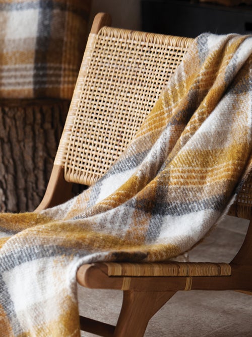 Plaid tartan Ecossais  - Effet mohair - Kiabi