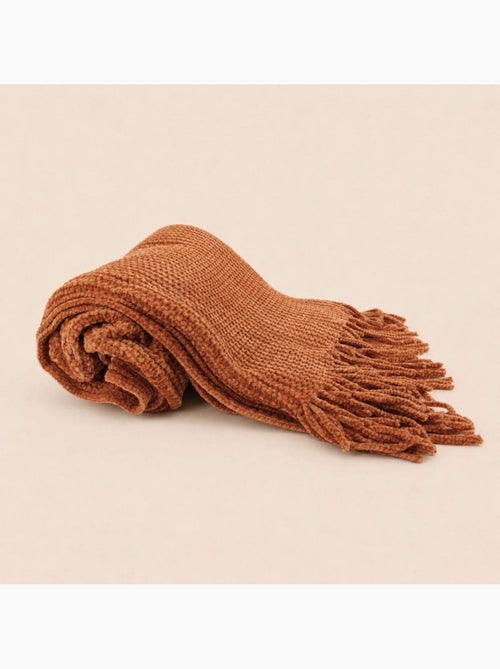 Plaid tissu chenille 130x150cm - Kiabi Plaid tissu chenille 130x150cm - Kiabi