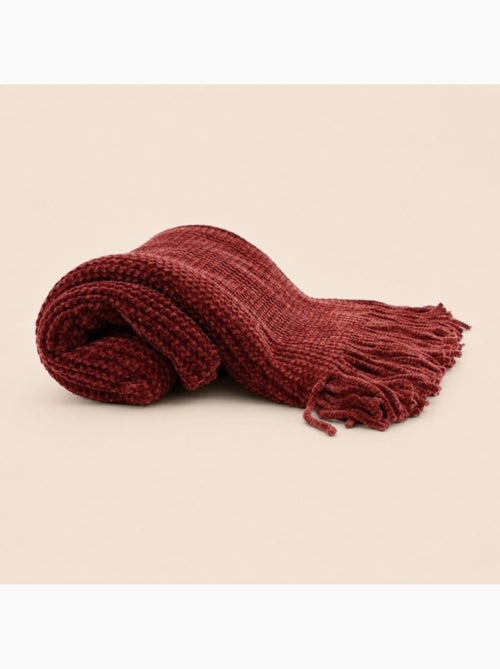 Plaid tissu chenille 130x150cm - Kiabi Plaid tissu chenille 130x150cm - Kiabi