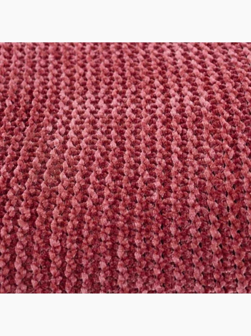 Plaid tissu chenille 130x150cm Rouge - Kiabi