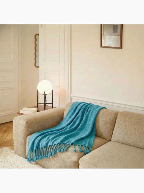 Plaid tissu chenille 130x170cm - Kiabi