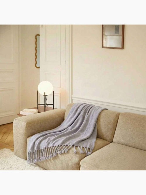Plaid tissu chenille 130x170cm - Kiabi