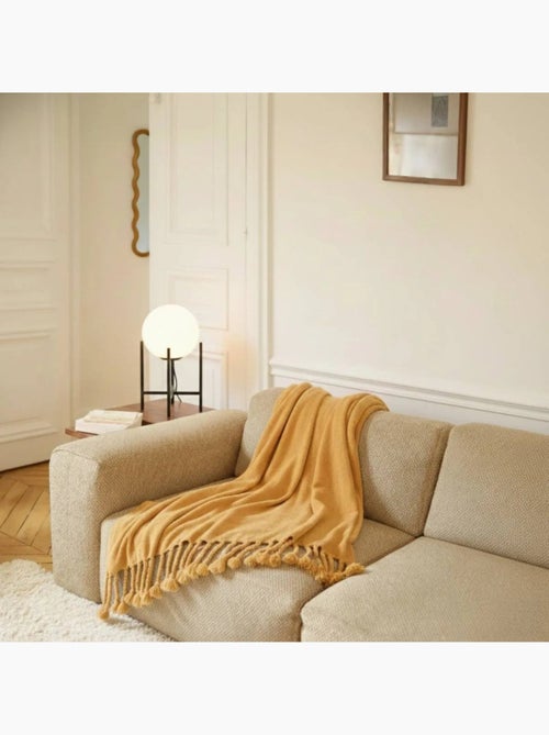 Plaid tissu chenille 130x170cm - Kiabi