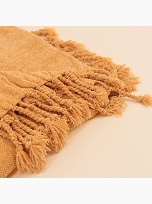 Plaid tissu chenille 130x170cm - Kiabi
