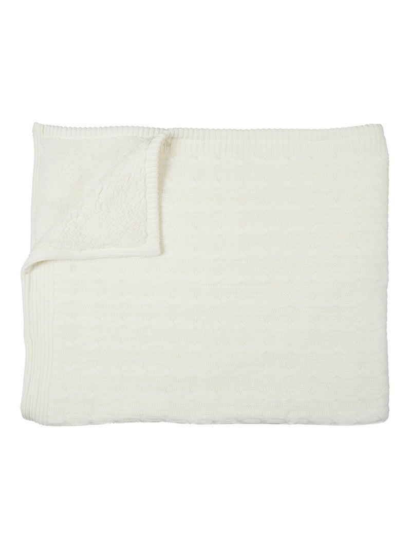 Plaid torsadé sherpa collection OCTAVE Beige clair - Kiabi