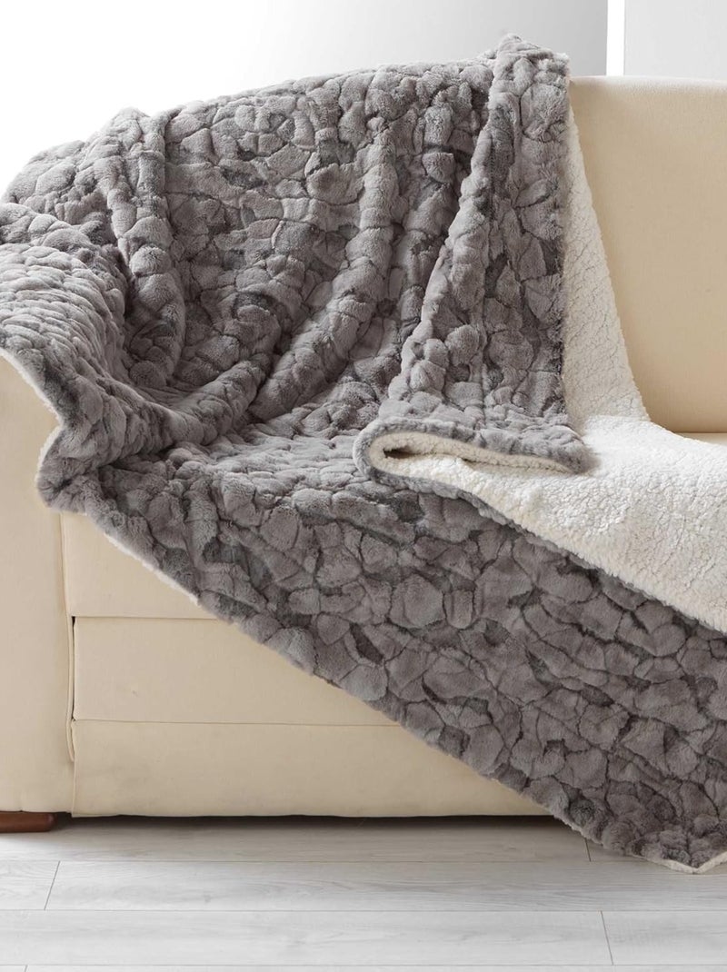 Plaid tout doux Eskimos Marron - Kiabi