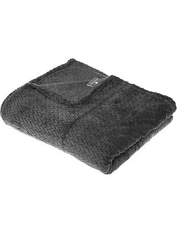 Plaid aspect flanelle tressée TRESSE