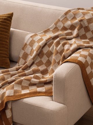 Plaid tricot damier