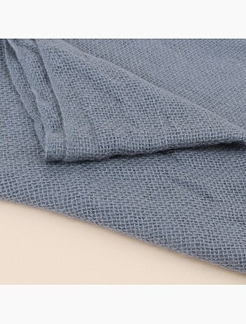 Plaid tricot effet mohair gris 150x180cm