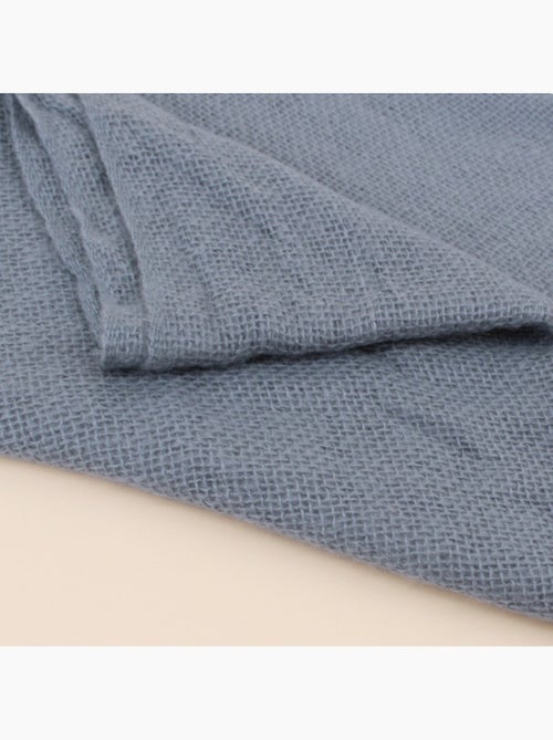 Plaid tricot effet mohair gris 150x180cm - Kiabi
